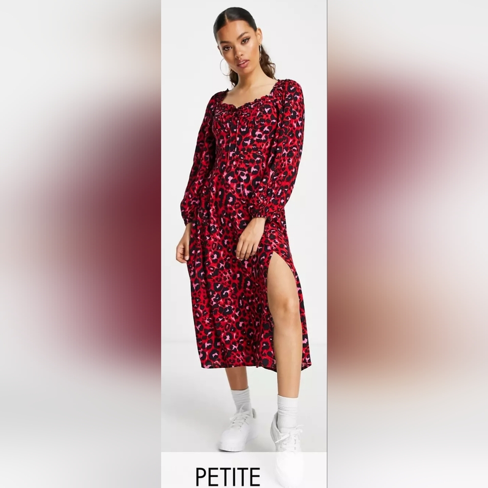 Asos Miss Selfridge Animal Print Dress Petite